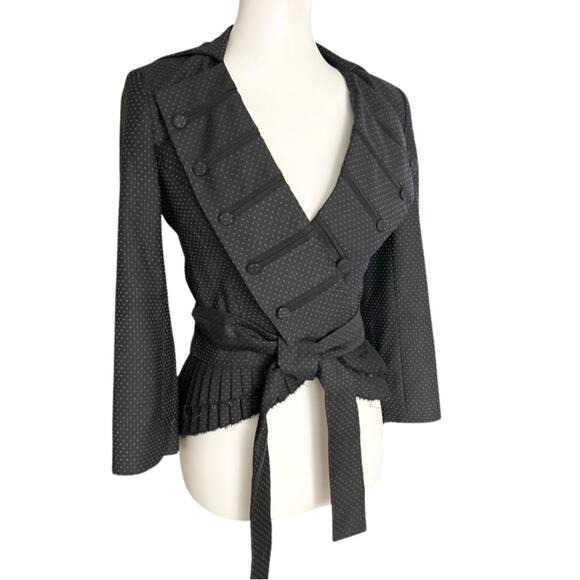 RARE L.A.M.B Womens 2 Piece Blazer Pant Suit, 2005, Pirate Style, Dark Navy - Picture 4 of 10